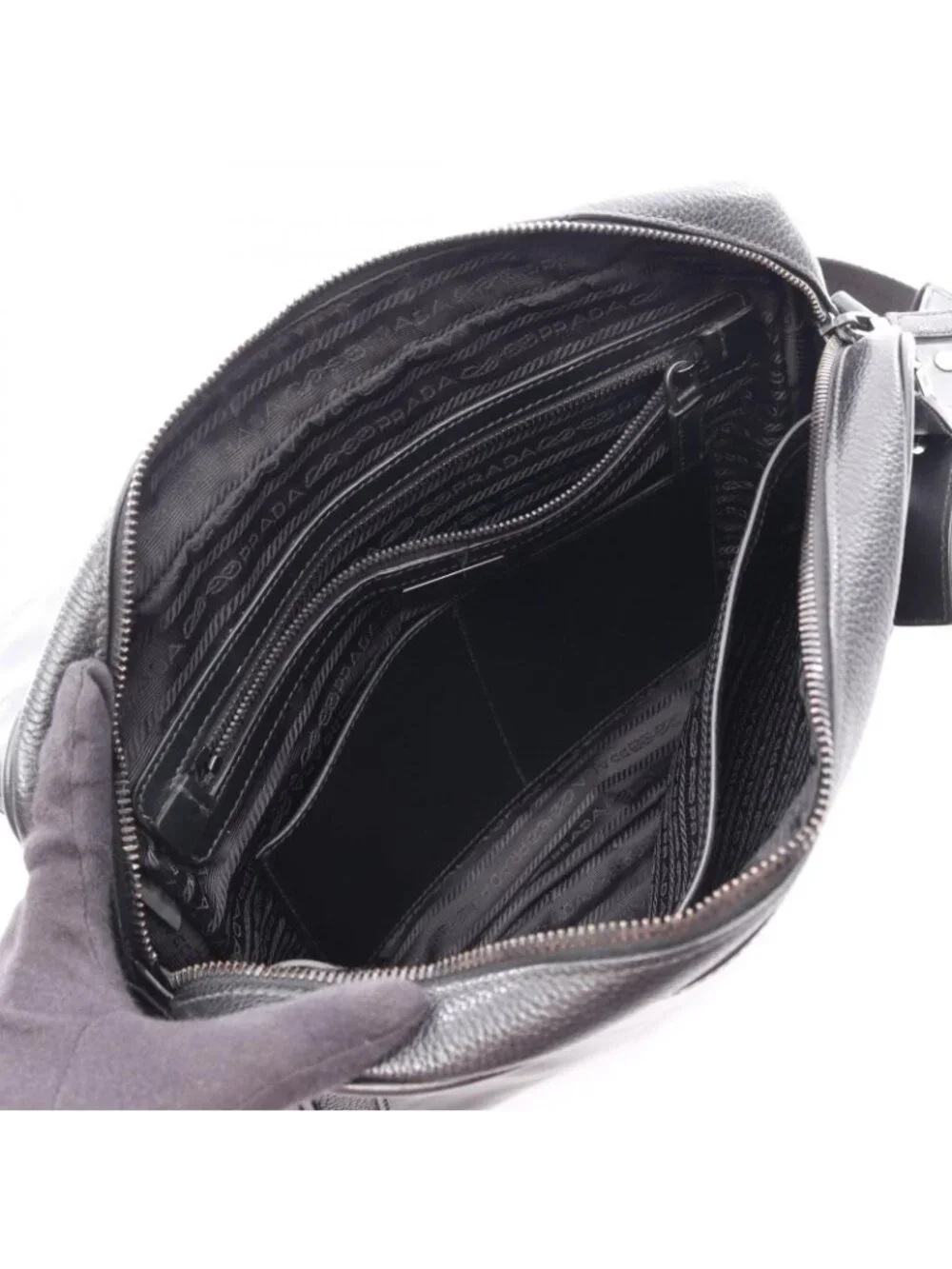 Prada Shoulder Bag Toro Nero Leather